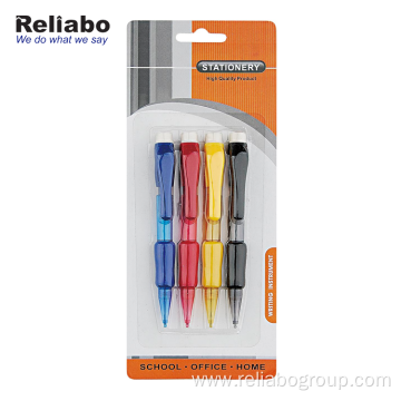 Comfortable Grip Mini Plastic Mechanical Pencils With Eraser